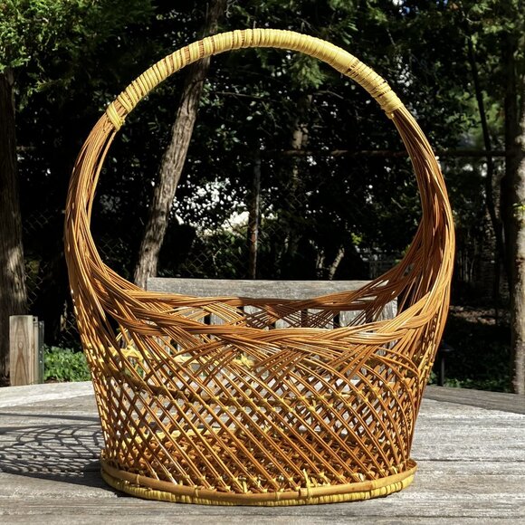✨Vintage Handwoven Basket with Handle - Picture 2 of 8